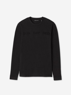 Sun Day Red Long Sleeve Dark Nebula T-Shirt Zwart | JK3160295