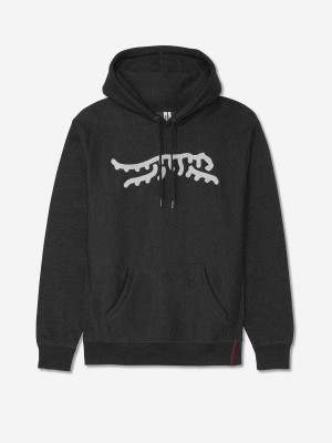 Sun Day Red Luare Chain Stitch Hoodie Charcoal/Light Gray | EL4365082