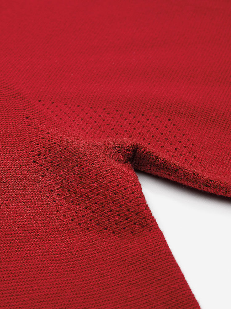 Sun Day Red 3D Knit Lightweight Crew Rood | EV1839604