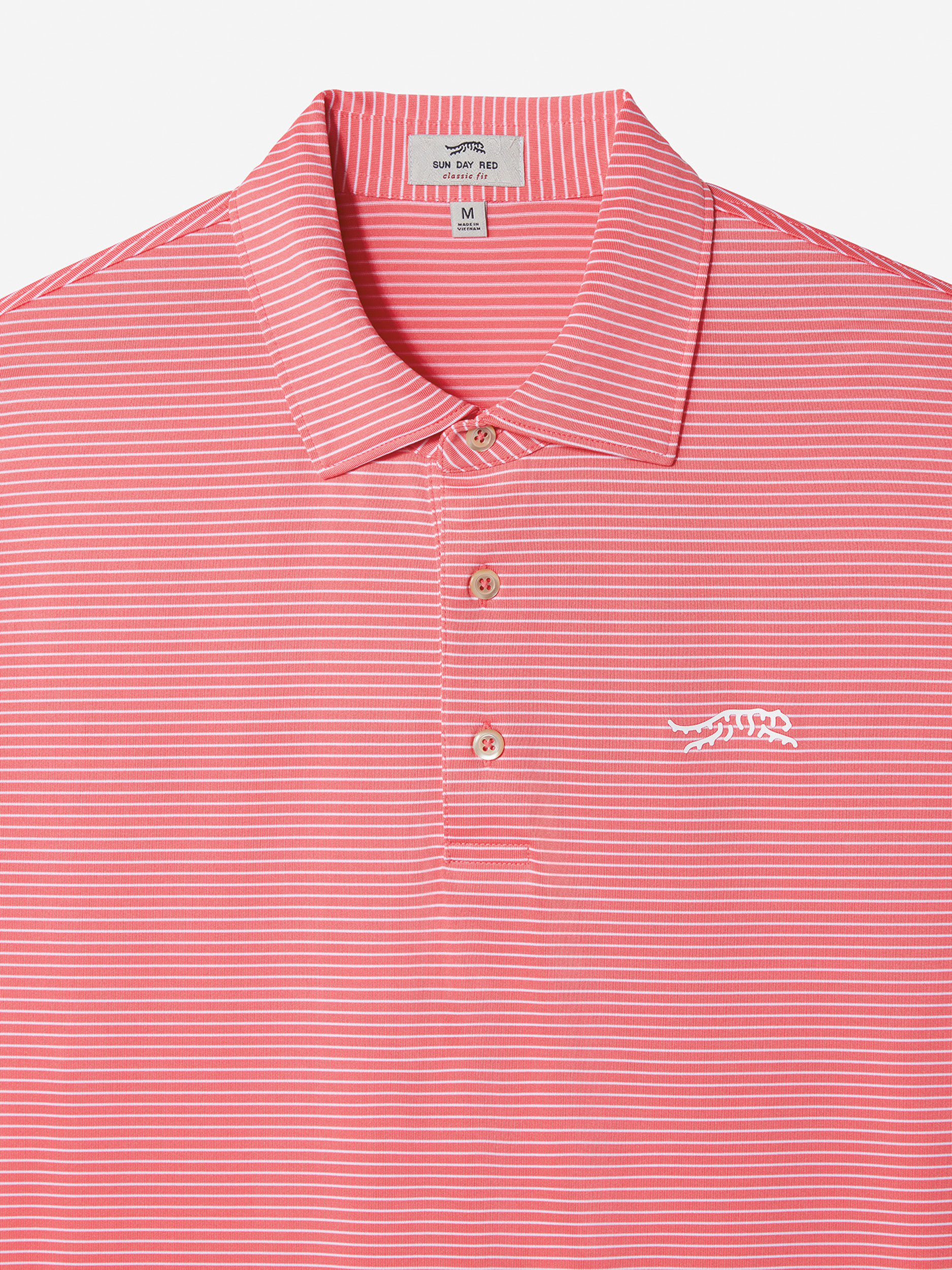 Sun Day Red Classic Stripe Polo Koraal | PS3854629