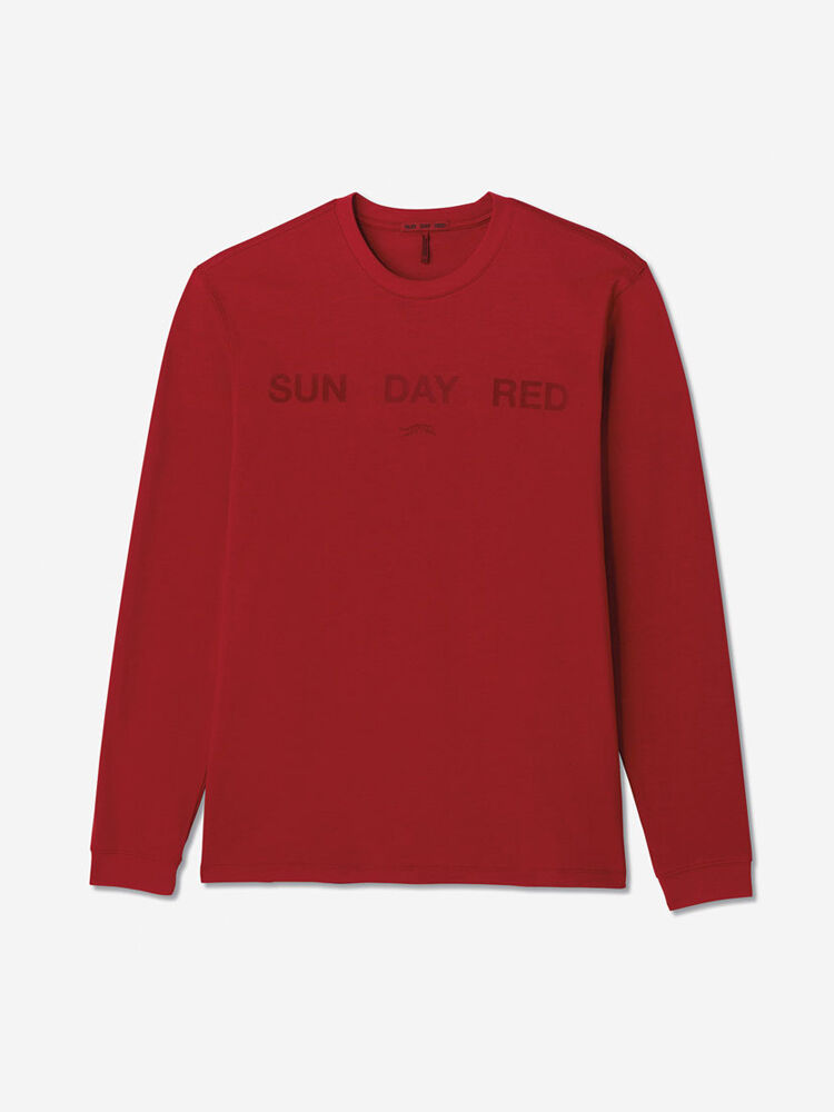 Sun Day Red Long Sleeve Dark Nebula T-Shirt Rood | NP3495218